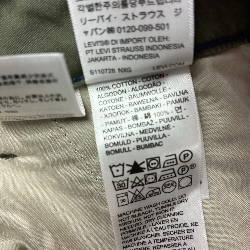 Levi’s XX Cargo Baggy Pants Men’s Size 32x30 Forest Green Slightly Tapered Leg